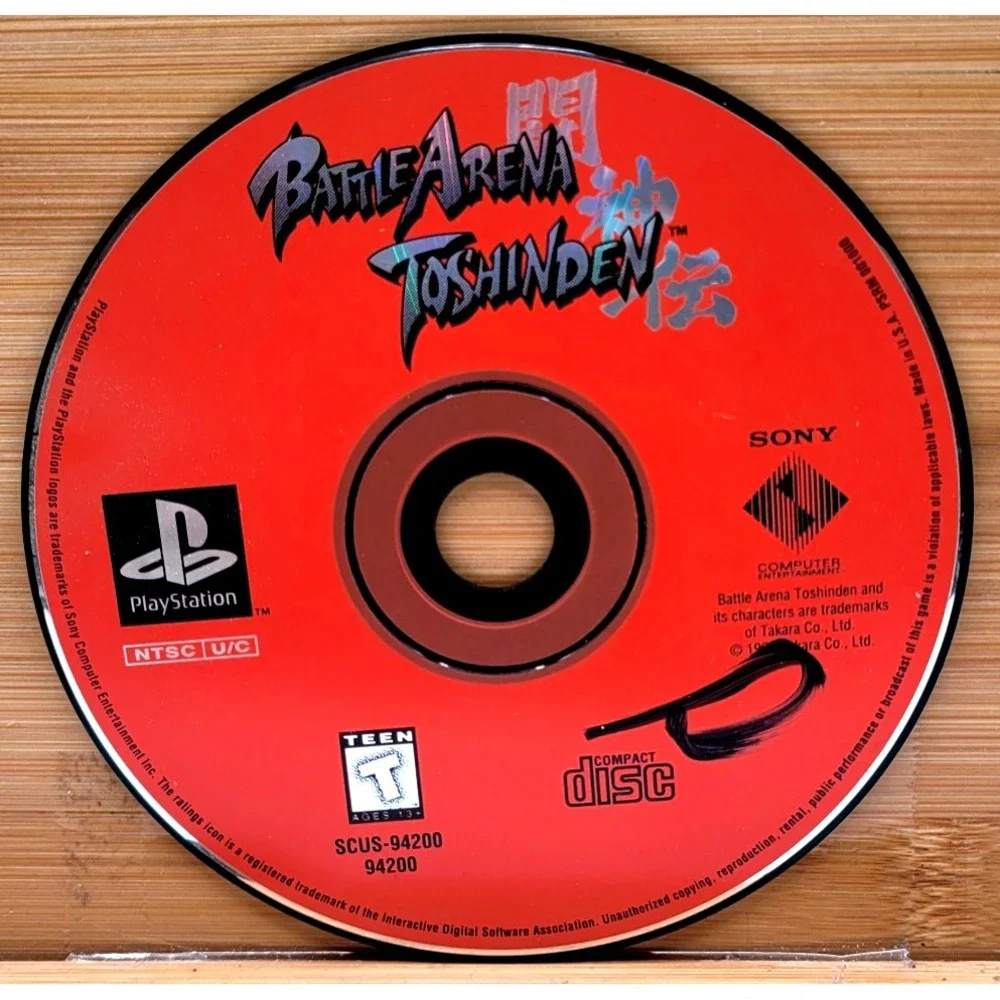 Battle Arena Toshinden‎  (Sony PlayStation 1, PS1, 1995) DISC ONLY PS1